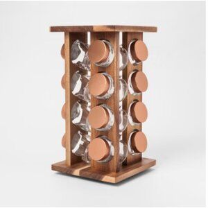 Threshold 16pc Stained Acacia 4 Sided Spice Rack